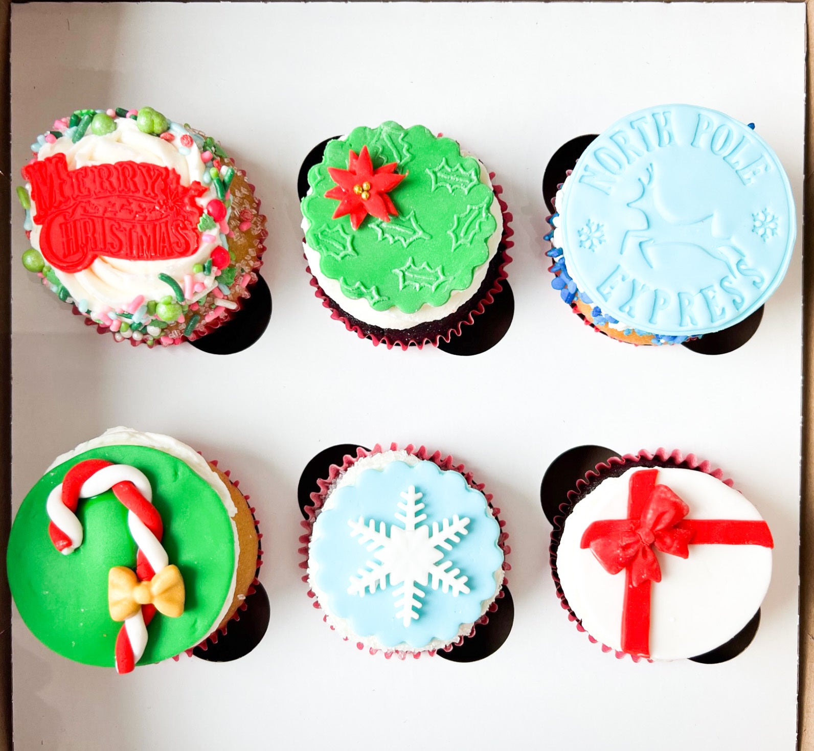 Christmas Cupcakes The Naked Cupcake Store